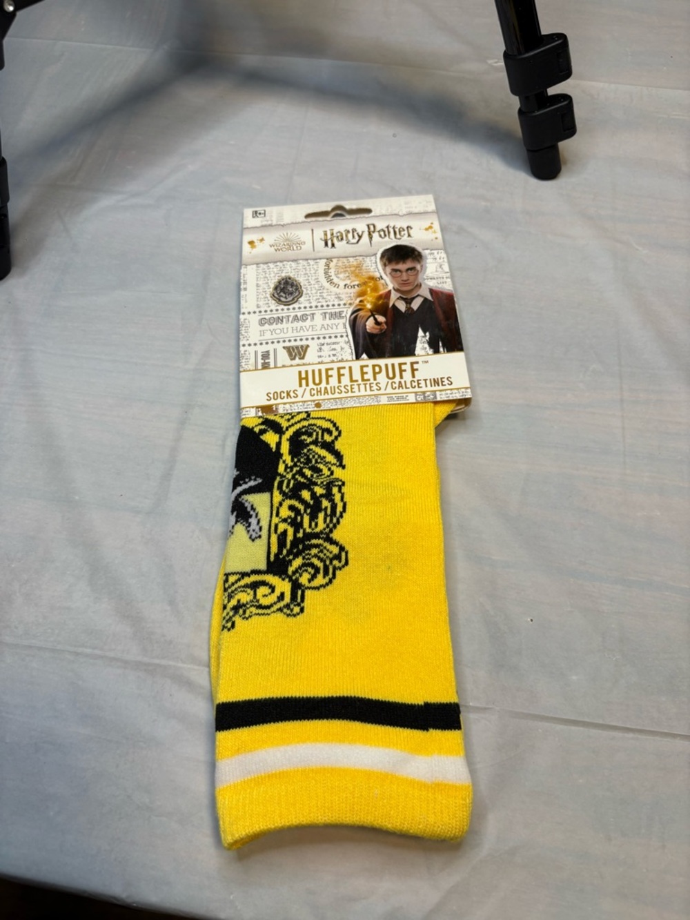 Hufflepuff Crew Socks - Yellow and Black Harry Potter